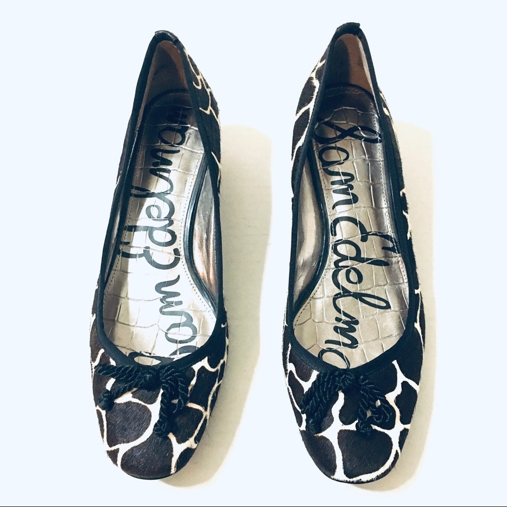 Sam Edelman Hope Real Cow Hair Leather Low Heel Pumps Size 8M